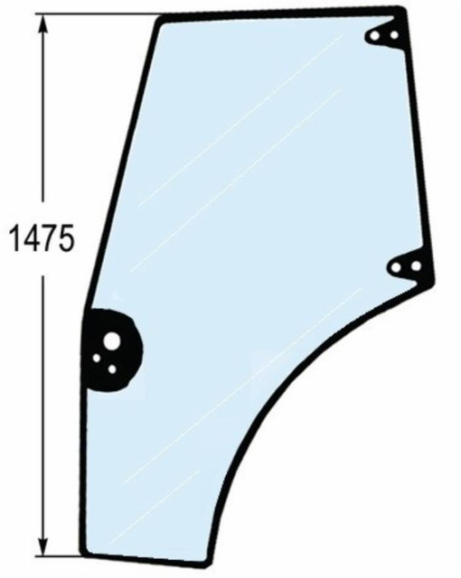 Vetro per portiera adattabile al riferimento originale CNH 87620234 - Ama