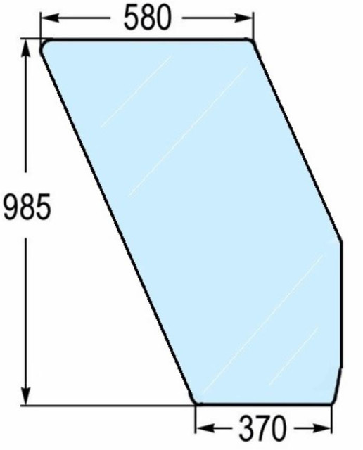 Vetro per portiera Dx adattabile al riferimento originale Fiat 5117683 - Ama