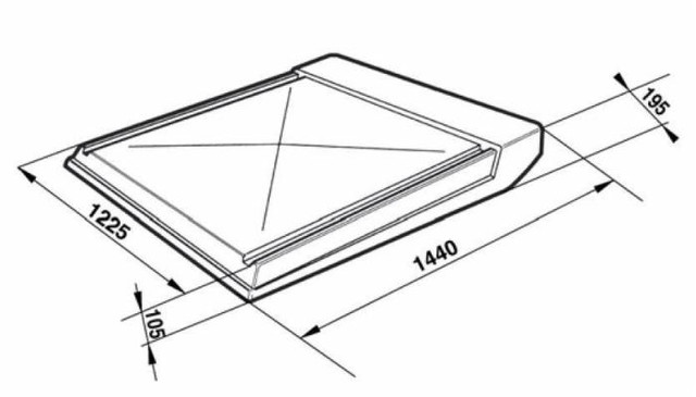Tettuccio parapioggia universale Ama per trattori 140x120mm - Ama