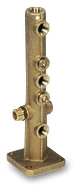 Barra irrorante Braglia M365 in ottone completa di 4 tappi G3/8"M - Braglia