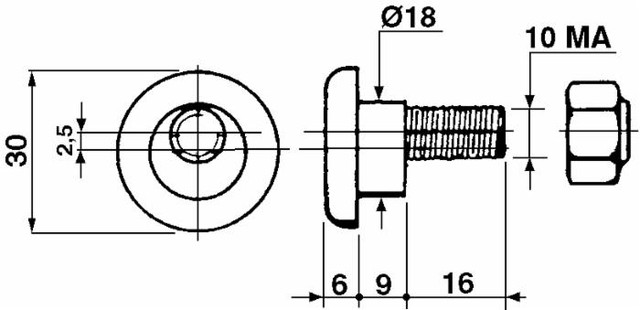 Bullone portalama adattabile Vicon 900,81160 M10 - Ama