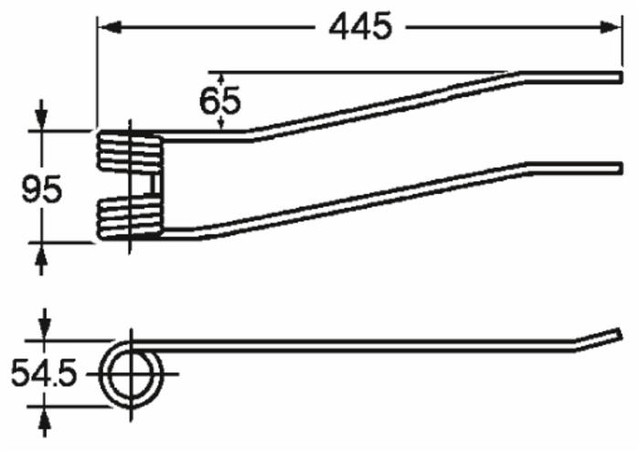 Dente giroandanatore dx corto adattabile Fiorini 36146080 filo 8 - Ama