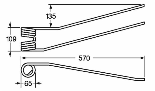 Dente giroandanatore adattabile Galfrè AG320 filo 9,5 - Ama