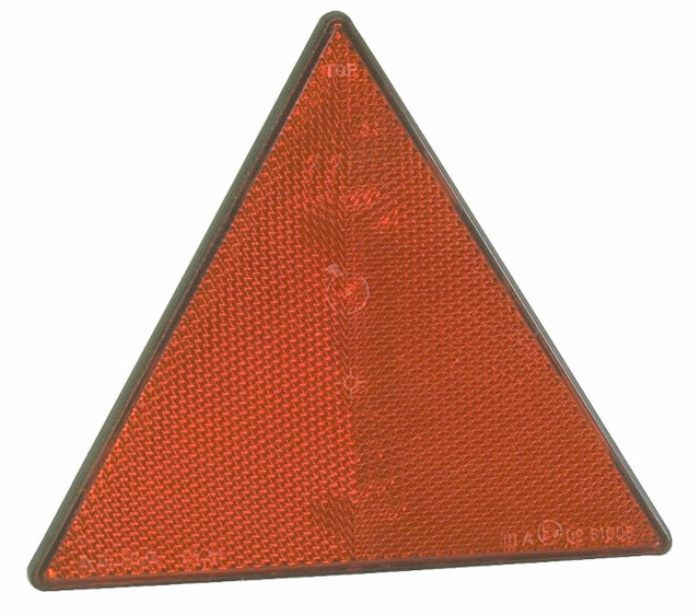 Catarifrangente triangolare rosso con viti M6x16mm - Radex