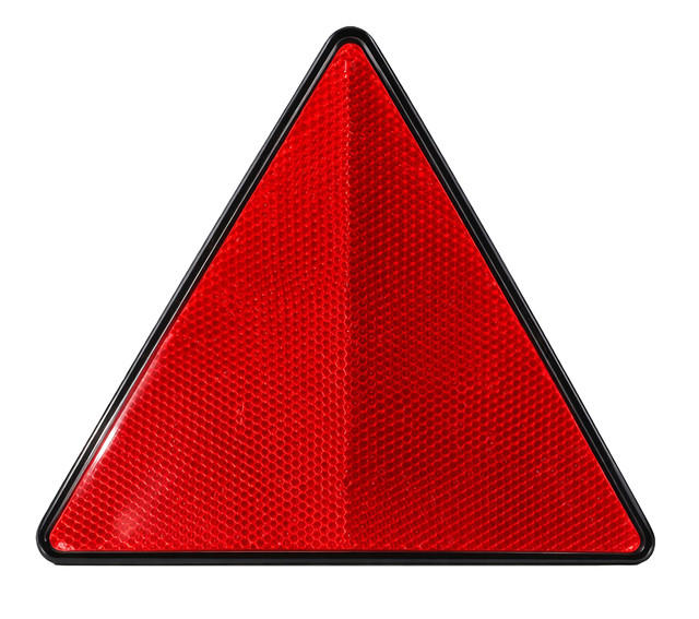 Catarifrangente triangolare rosso con viti M6x16mm - Radex