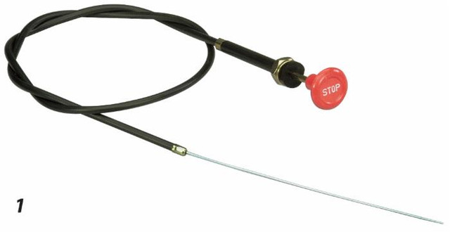 Tirante stop motore,cavo lunghezza 2200mm e pomello stop rosso - Ama