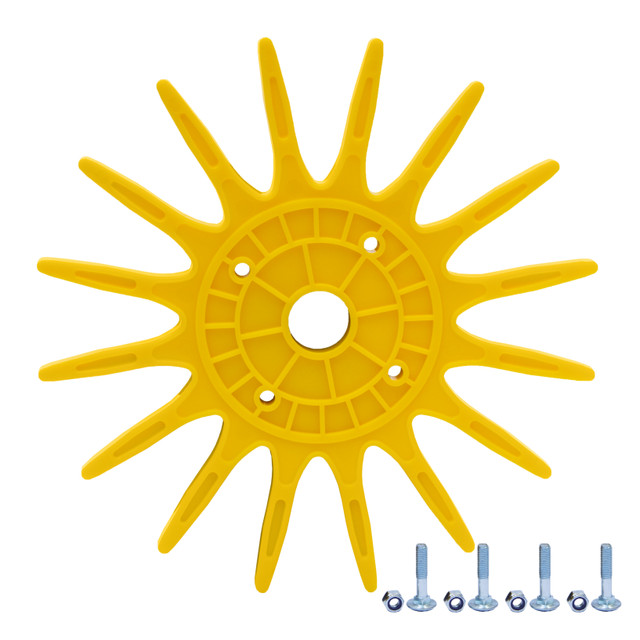 Stella a punte grande gialla  Ø 370 per sarchiatrice - Ama