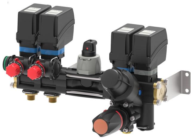 Gruppo comando con flussometro e 2 valvole di sezione - Arag