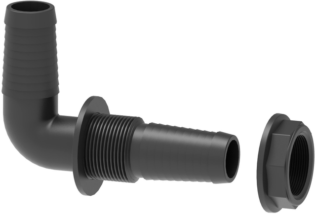 Raccordo passaparete 90° Arag con ghiera diametro 32mm G 1/2" - Arag