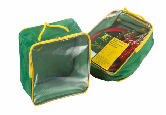 Cavo d'avviamento batteria in rame con pinze 500 sezione 50 mm² lunghezza 5000 mm in valigetta - Ama