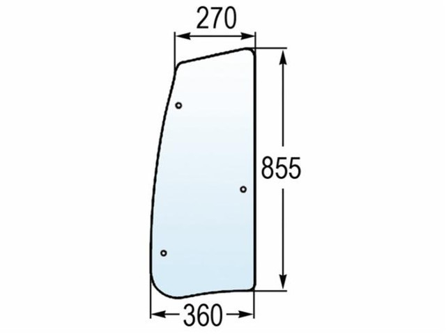 Vetro laterale regolabile Dx adattabile al riferimento originale Same 04418829 - Ama