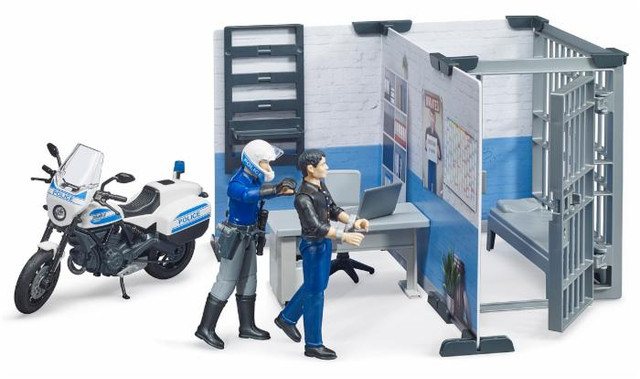Bruder modellino stazione polizia con motocicletta - Bruder