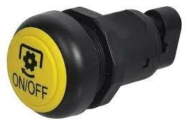 Interruttore a pulsante Pneutron Giallo simbolo presa di forza ON/OFF - Pneutron