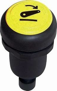 Interruttore a pulsante Pneutron giallo simbolo sollevatore abbassato - Pneutron