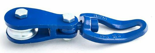 Gancio girevole fune-catena con puleggia G100 per catena Ø 7/8mm - No brand