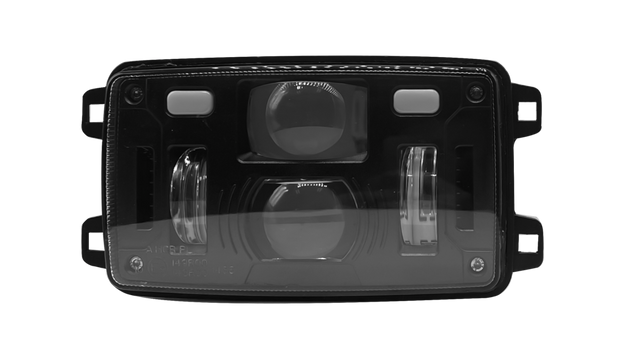 Proiettore a LED 12-24V DC funzioni abbaglianti, anabbaglianti, luci di posizione - Ama