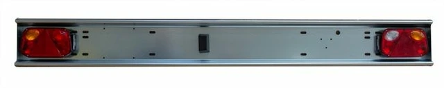 Paraurti fisso in ferro pre-zincato 1600 mm con fanali posteriori e luce targa 12V Alogeni - Ama