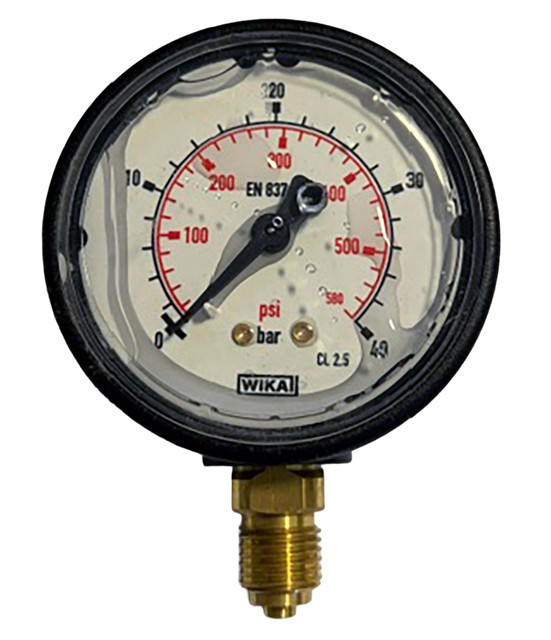 Manometro alla glicerica Ø 63 mm con scala 0-40 e attacco M1/4" - Wika