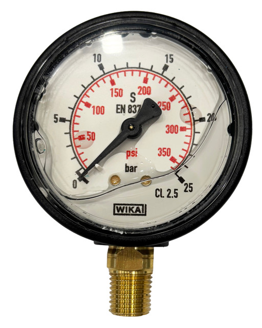 Manometro alla glicerica Ø 63 mm con scala 0-25 e attacco M1/4" - Wika