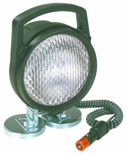 Faro da lavoro alogeno Ø 161mm con base magnetica e cavo spiralato - Ama