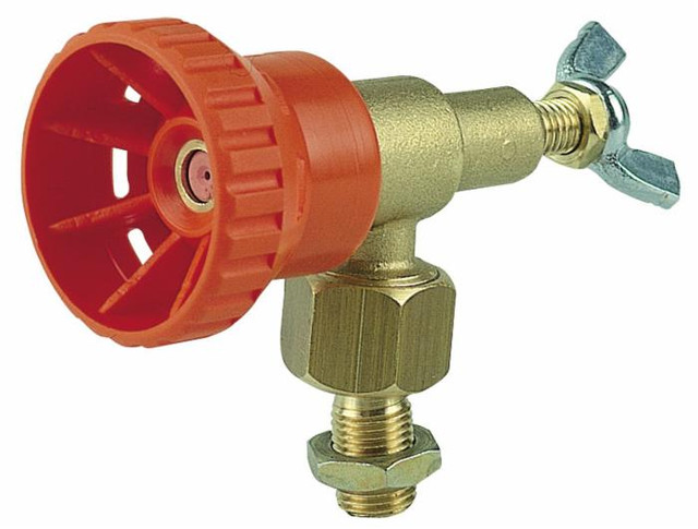 Portagetto a farfalla con giunto snodato G1/4"M testina "turbo" e ugello in ceramica Ø 1,2 - Arag