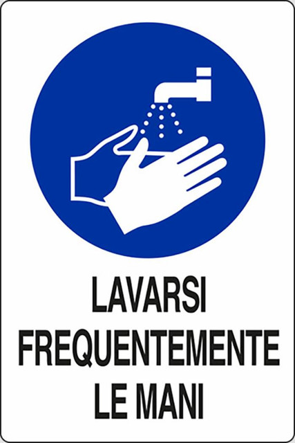 Segnaletica Covid-19 lavarsi le mani - Ama