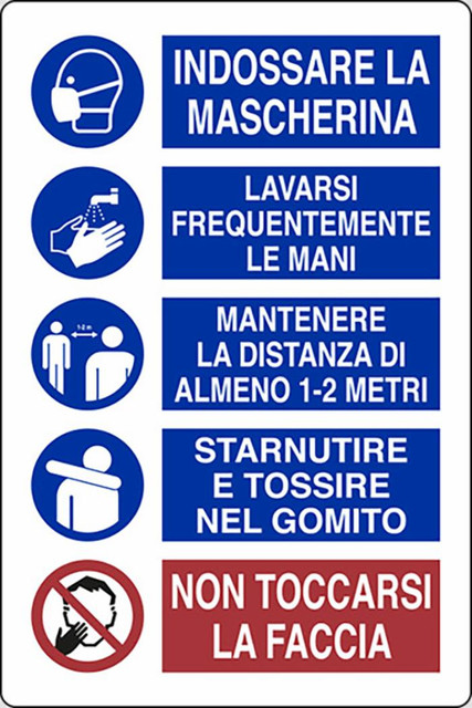 Segnaletica Covid-19 regole - Ama
