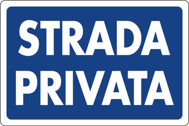 Cartello segnaletica strada privata  30x20 - Ama
