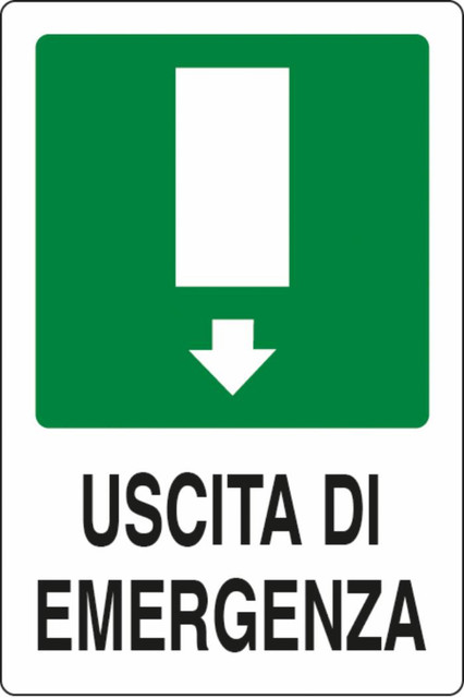 Cartello segnaletica uscita di emergenza 30x20 - Ama