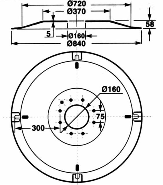 Disco portalama adattabile Galfrè 185 Ø 840 - Ama