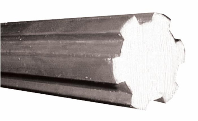Barra scanalata con profilo interno 21x25x5mm e lunghezza 1 mt - Ama