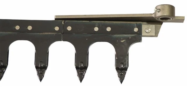 Dentiera 12 denti con testa tranciata lunghezza 1,75 mt adattabile a Gaspardo FB 940 - Ama