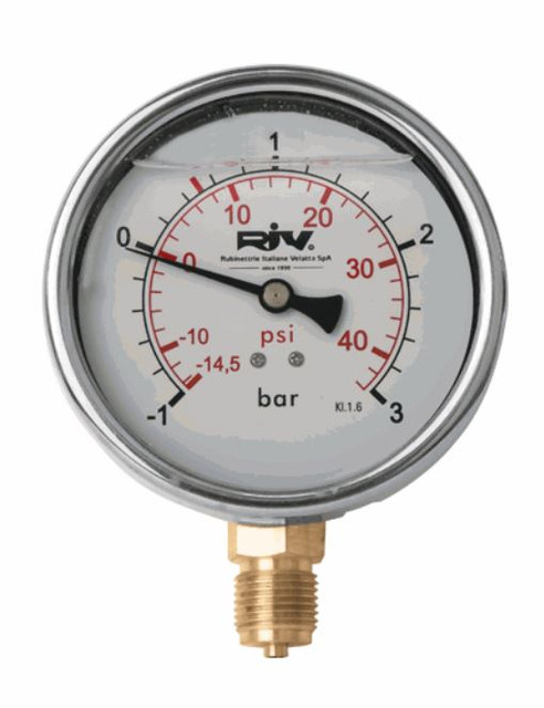 Manovuotometro con glicerina riv 3/8", ø 100 mm - Riv