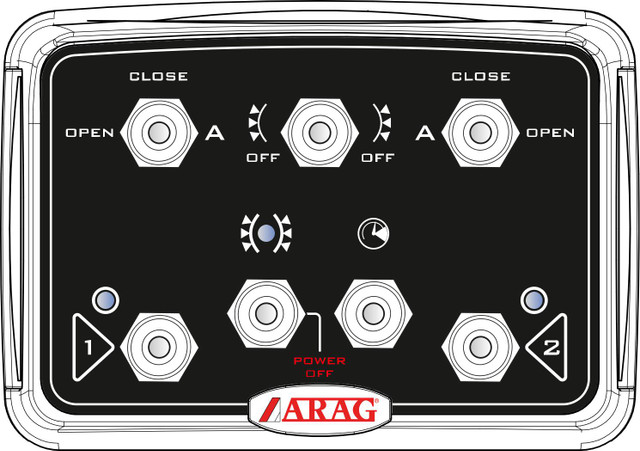 Scatola di comando Arag per atomizzatore a 2 vie con regolazione attuatori - Arag