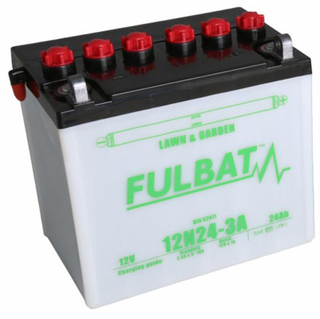 Batteria Fulbat per trattorini tagliaerba da 12V 24Ah con acido - Fulbat