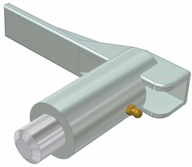 Maniglia di fissaggio zincata per rimorchi lunga 163mm Ø perno 18mm - Ama