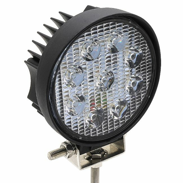 Faro da lavoro a LED rotondo Ø 110 mm 10-36V DC 27W 2025LM raggio ampio/largo 9 LED - Ama