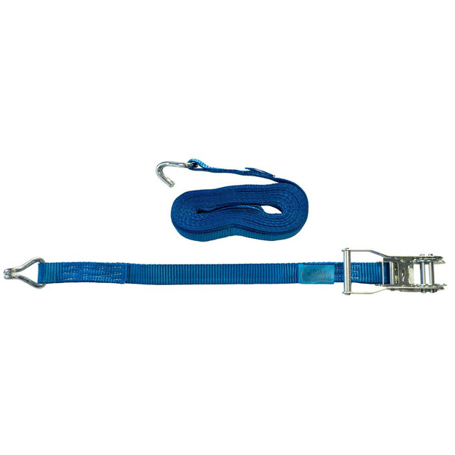 Fascia di ancoraggio in poliestere con cricchetto e ganchi ad uncino 5,5mt 25mm 750dan - Ama