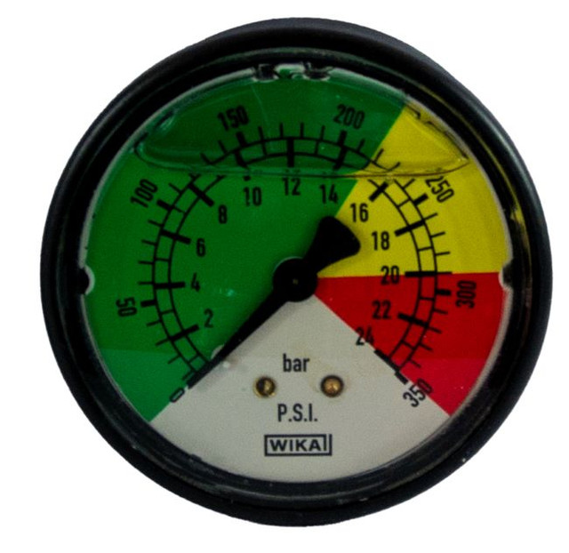 MANOMETRO ISOMETRICO IN ABS Ø 63MM, SCALA 0/25 BAR, ATTACCO POSTERIORE R 1/4" - Wika