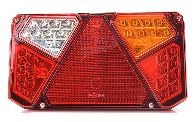Fanale posteriore LED, lato dx, 12-24V, 242x58,2x134 mm - No brand