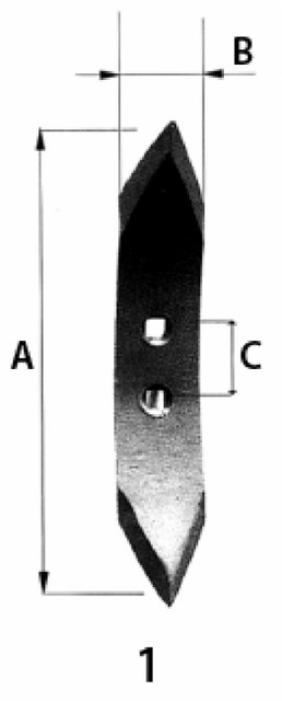 Vomerina reversibile per ancore tiller adattabili alla produzione Nardi 6C 426 - Ama