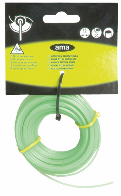 Filo per decespugliatore Evergreen da 15m sezione tonda Ø 2mm - Ama