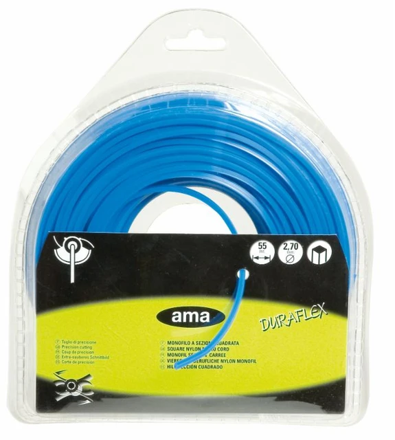 Filo per decespugliatore Duraflex da 37m sezione quadrata Ø 3,3mm - Ama