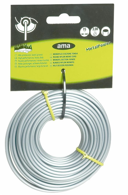 Filo per decespugliatore Metal Power da 15m sezione tonda Ø 3,3mm - Ama