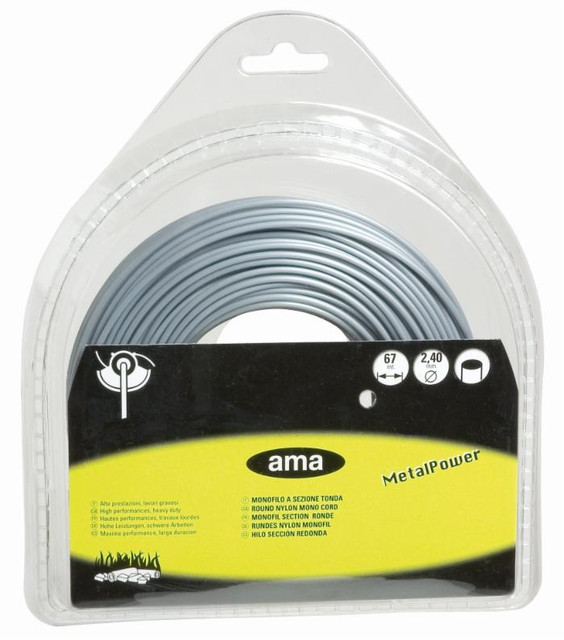 Filo per decespugliatore Metal Power da 37m sezione tonda Ø 3,3mm - Ama