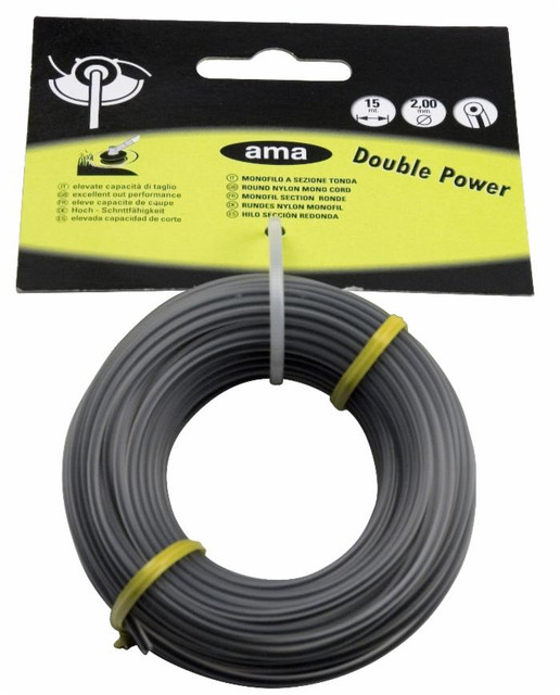 Filo per decespugliatore Double Power da 15m sezione tonda Ø 2,7mm - Ama