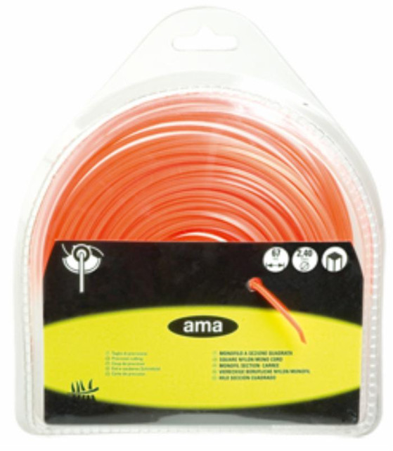 Filo per decespugliatore da 25m sezione quadrata Ø 4mm - Ama