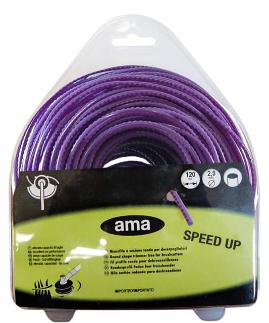 Filo per decespugliatore da 25m sezione quadrata seghettata Ø 4mm - Ama