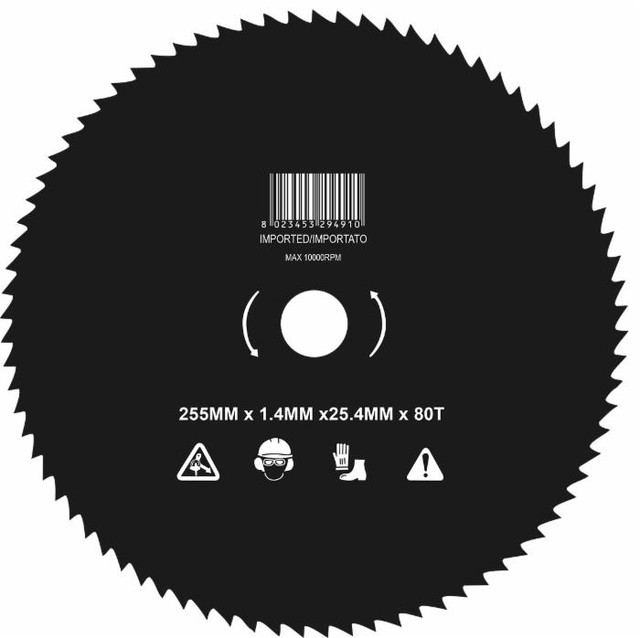 Disco decespugliatore a 80 denti per tronchetti 255mm - Ama