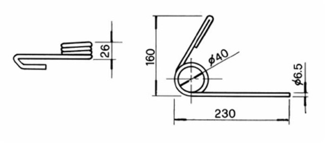 Molla destra per erpicetto adattabile Oma - Ama